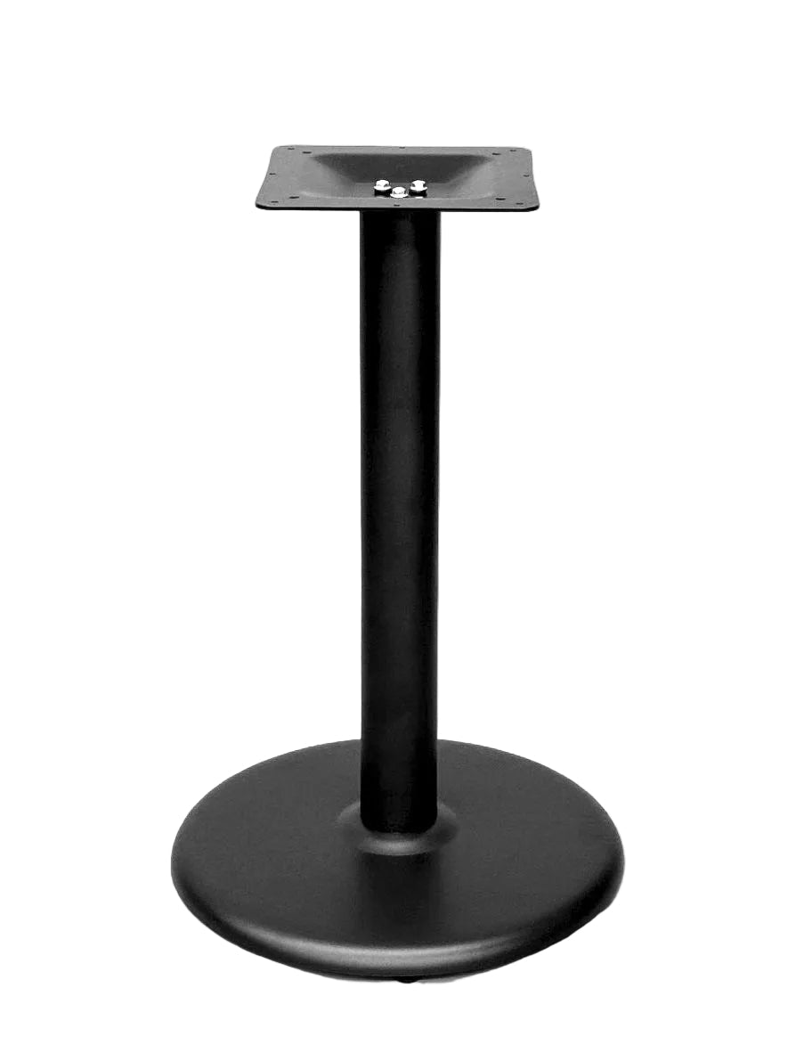 Black Steel Round Table Base – STB17R – 28-inch dining height
