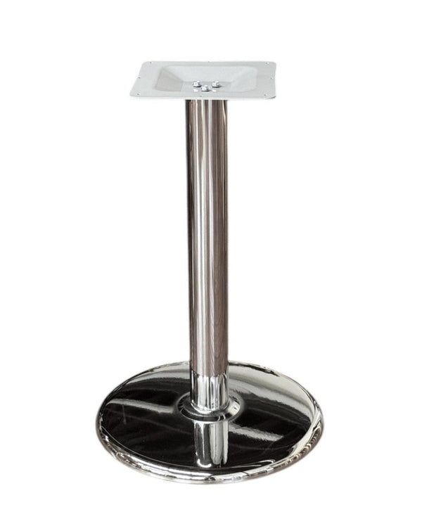 Chrome Steel Round Table Base – 28" Dining Height