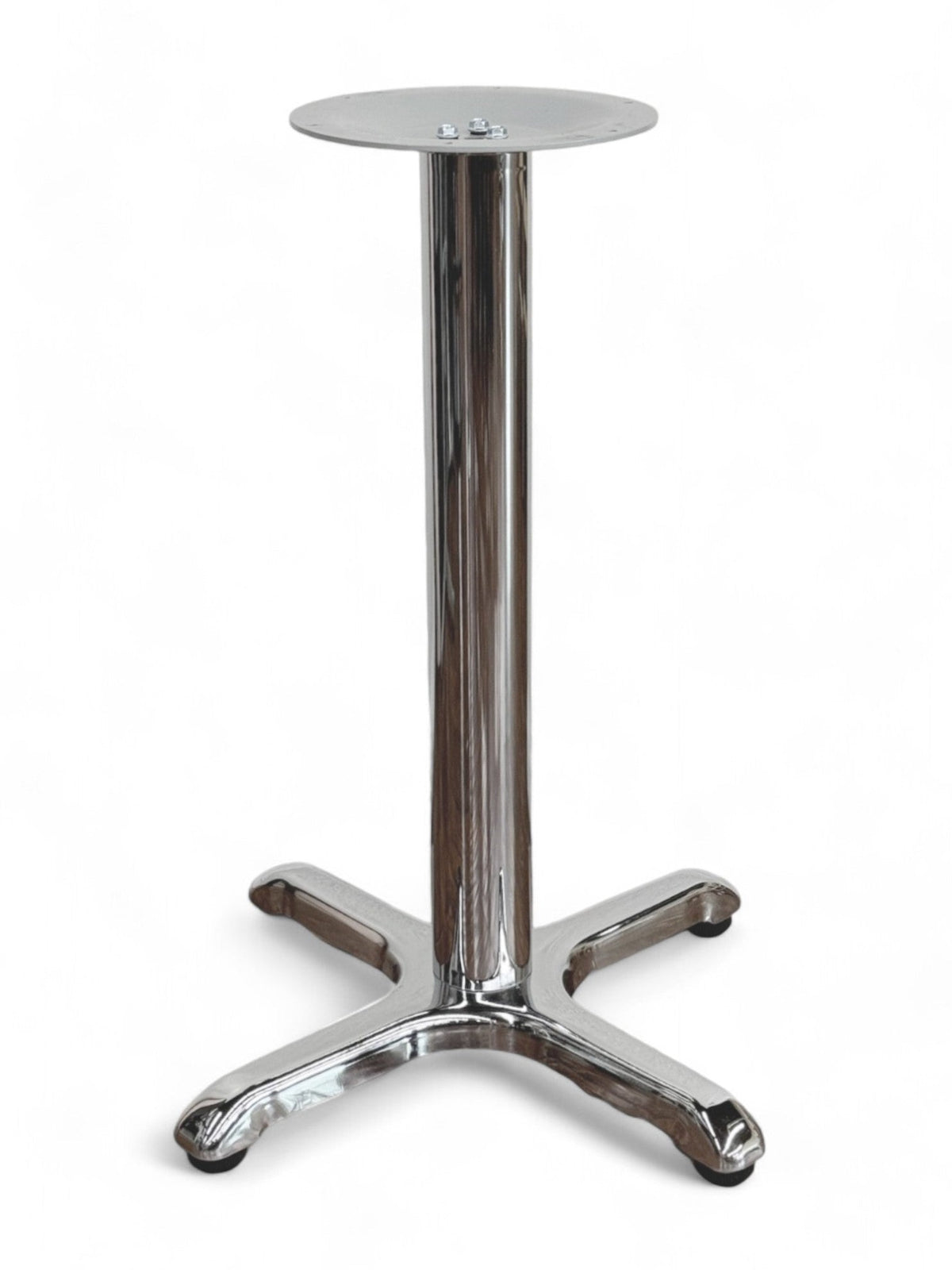 Chrome Steel Cross and T Table Base – STC2222 – 28-inch dining height