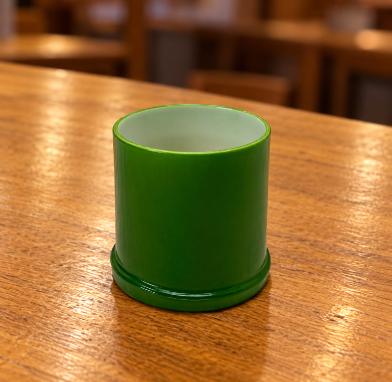 DJ-22AB-0016 green synthetic-plastic bamboo-style sake cup
