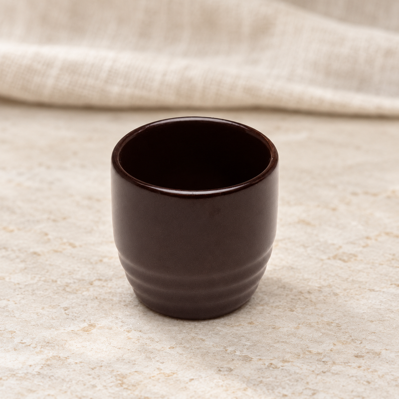 J1888-B compact sake cup at a dining setting