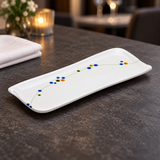 JSQ510-HM lifestyle table with original rain flower pattern