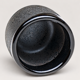 JX9-6 sake set: close view of one included cup and its black interior