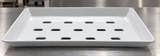 MT-57593 perforated sushi case plate on a restaurant counter