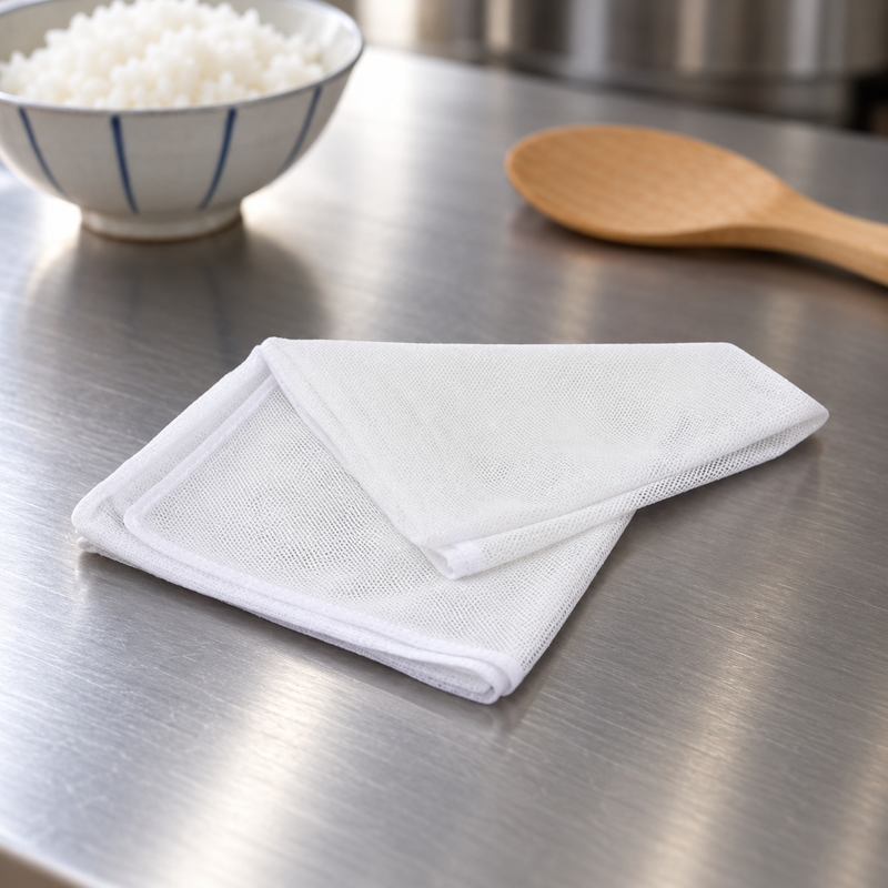 NET2/T rice steamer net on a preparation counter