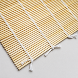 SM2495 bamboo sushi mat, close detail of slats and white binding cords