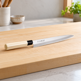 SR270-S yanagi knife on a preparation board