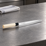 SR270-S yanagi knife on a kitchen preparation counter