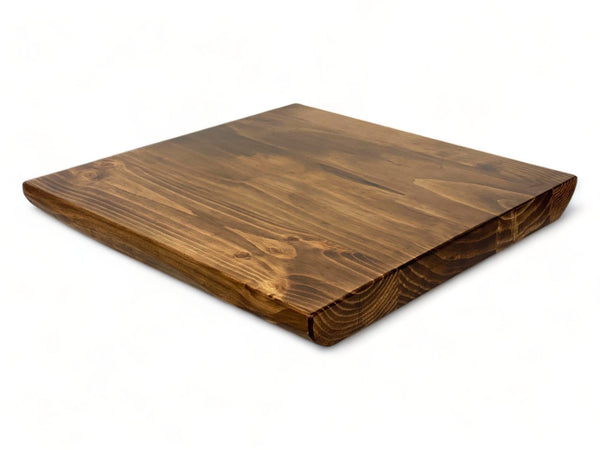 Light Walnut Pine Log-Edge Restaurant Tabletop