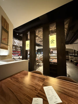South American Walnut Plank Live-Edge Restaurant Tabletop – restaurant installation example; base and seating not included