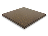 Walnut finish laminate restaurant tabletop