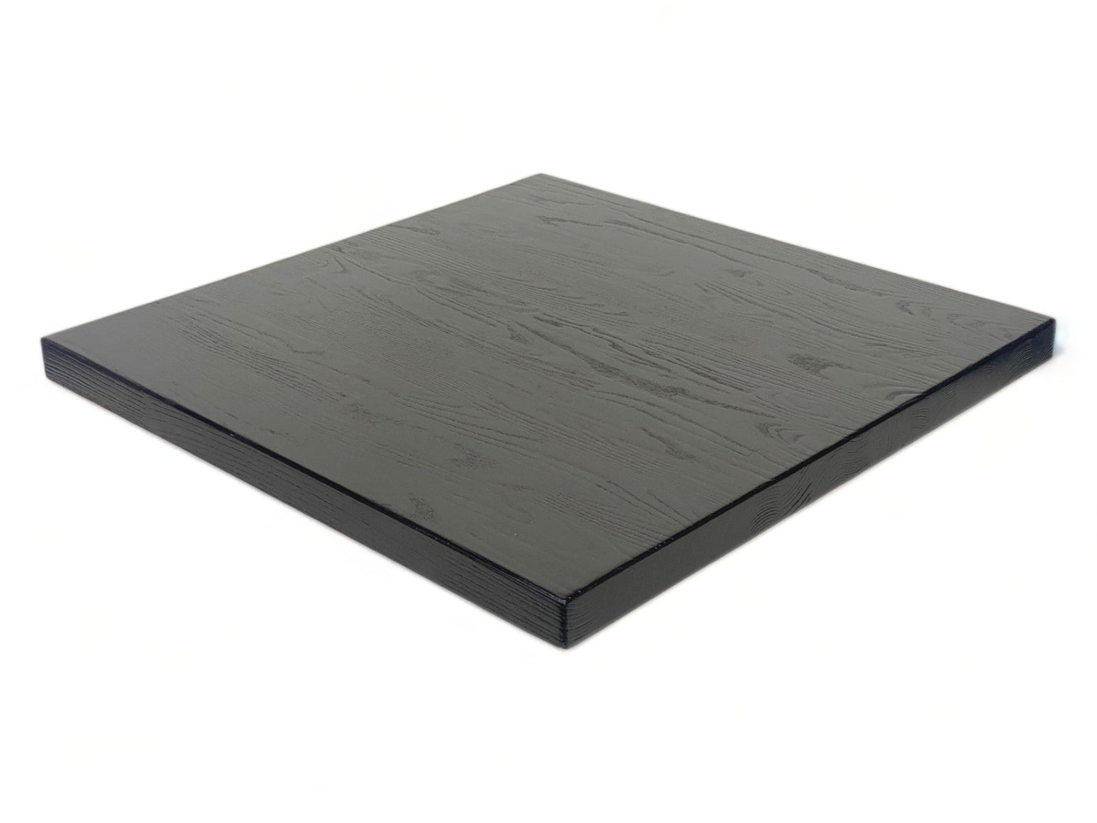 Dark finish carbonized ashwood butcher block tabletop