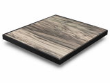 HPL Patio Tabletop with Aluminum Frame – Black Frame / Gray