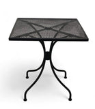 Black Metal Mesh Patio Table, 28" – Square