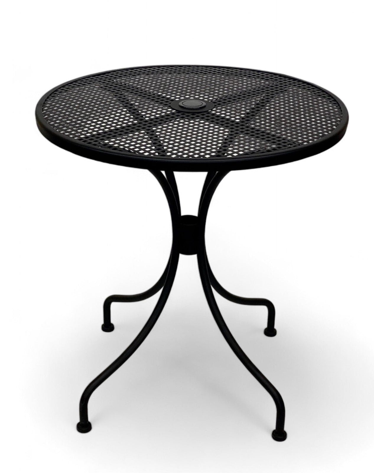 Black Metal Mesh Patio Table, 28" – Round