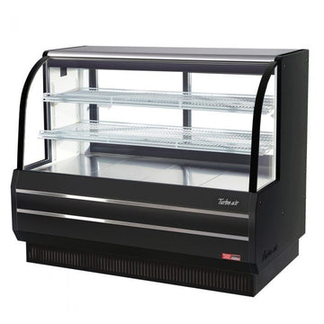 Turbo Air TCGB-60DR-B black curved-glass dry bakery display case