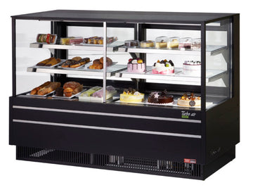 Turbo Air TCGB-72UF-CO-B-N black straight-front refrigerated and dry combination bakery case