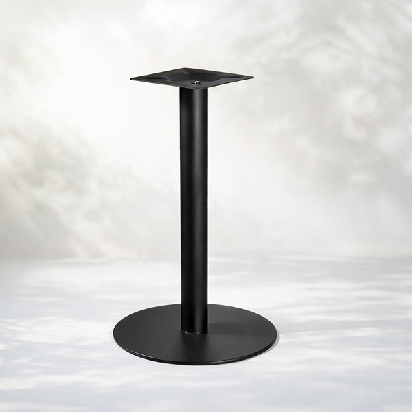 Round Iron Table Base 18"– Commercial Black Steel