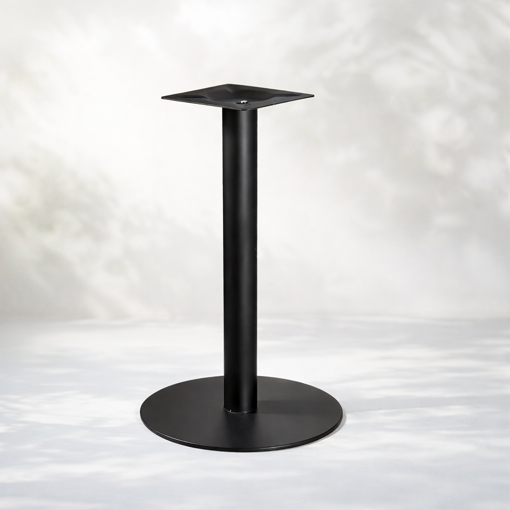 Round Iron Table Base 18"– Commercial Black Steel