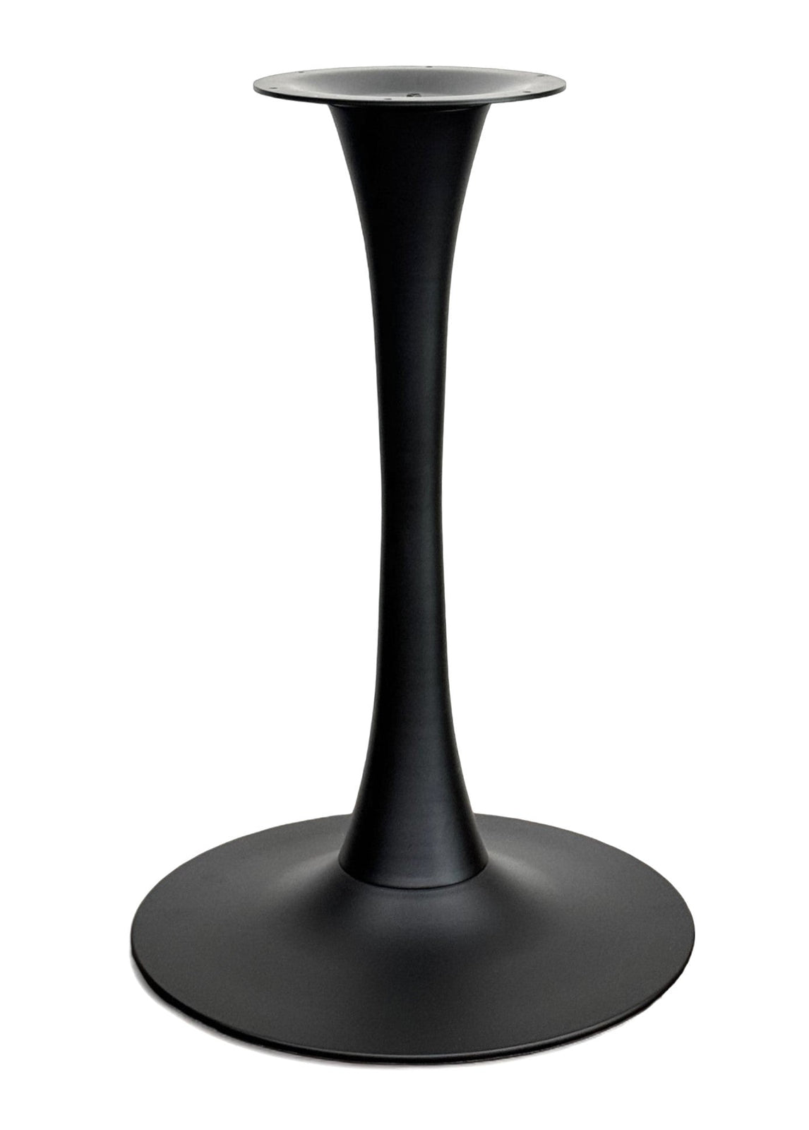 Black Steel Round Trumpet Table Base – TRB20R – 28-inch dining height