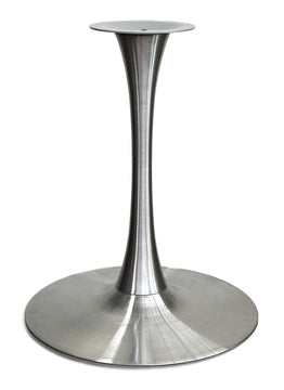 Stainless Steel Round Trumpet Table Base – TRS24R – 28-inch dining height