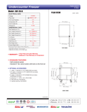 Turbo Air EUF-28-N manufacturer specification table and top and side plan views