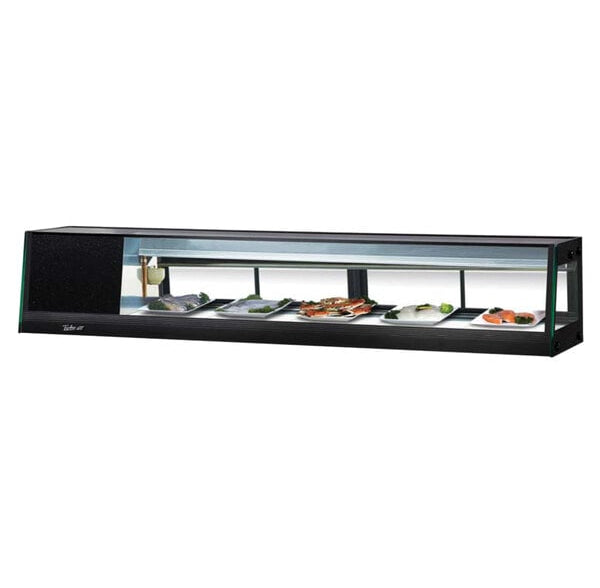 Turbo Air SAS-70L-N straight glass refrigerated sushi case, left side condenser