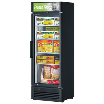 TGF-15SD-N black-cabinet option, glass-door freezer