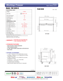 TWF-60SD-N original manufacturer technical page with exact freezer plan, front and side views.