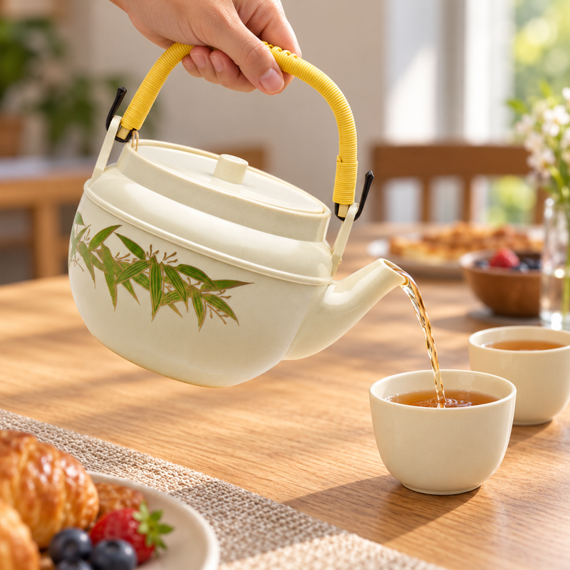WH-11-7 bamboo-pattern melamine teapot pouring tea