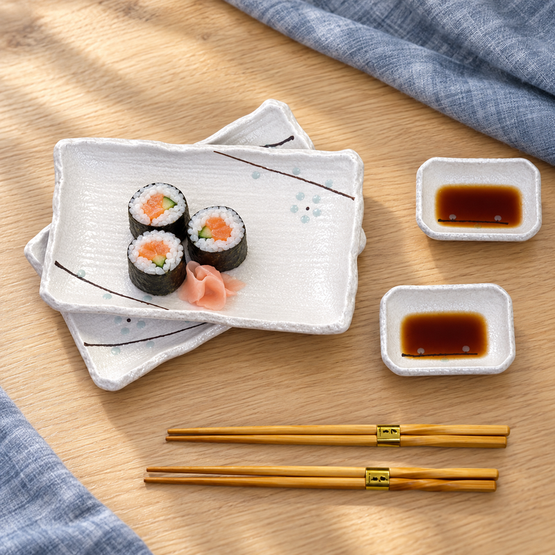 JX-WSS6 with a two-person sushi setting