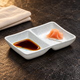 JX152-W white Aqua-Blossom divided dish with condiments