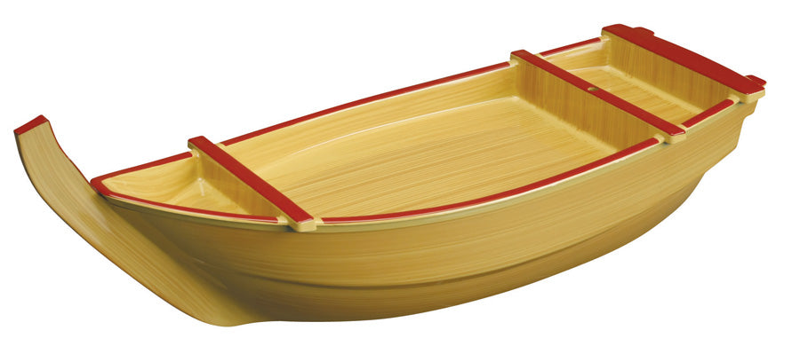 Lacquer Sushi Boat 17", Natural Color