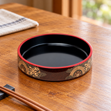 WO-17-2 brown and gold sushi oke on a wooden table