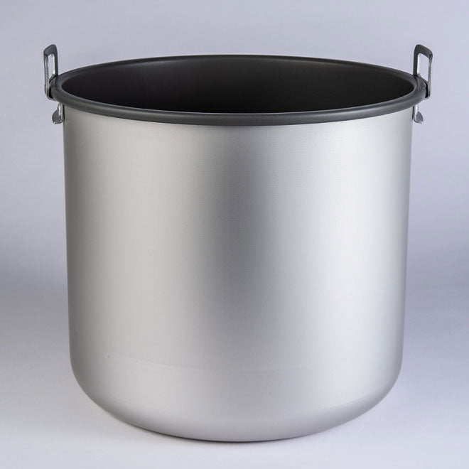 Compatible handled inner pan shown separately from the THA-S rice warmer for cleaning detail; not an additional spare.
