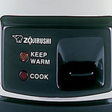 Close-up of the Zojirushi NYC-36ST single cooking switch with Cook and Keep Warm indicator lamps.