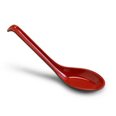 Melamine Soup Spoon 6-1/4", Black/Red