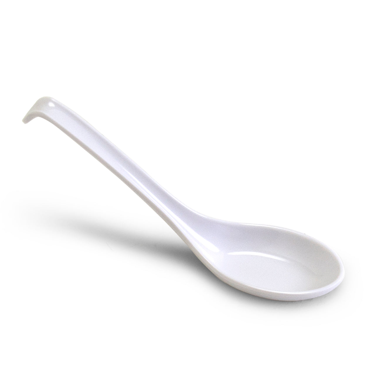 Melamine Soup Spoon 6-1/4", White