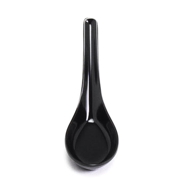 Melamine Soup Spoon 5-1/2", Black