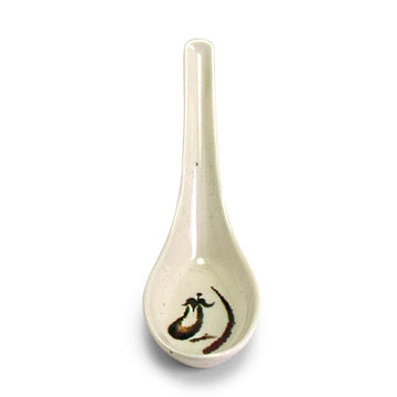 Melamine Soup Spoon 5-1/2", Eggplant