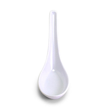 Melamine Soup Spoon 5-1/2", White
