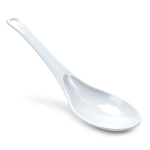 Melamine Serving Spoon 8-1/2", White
