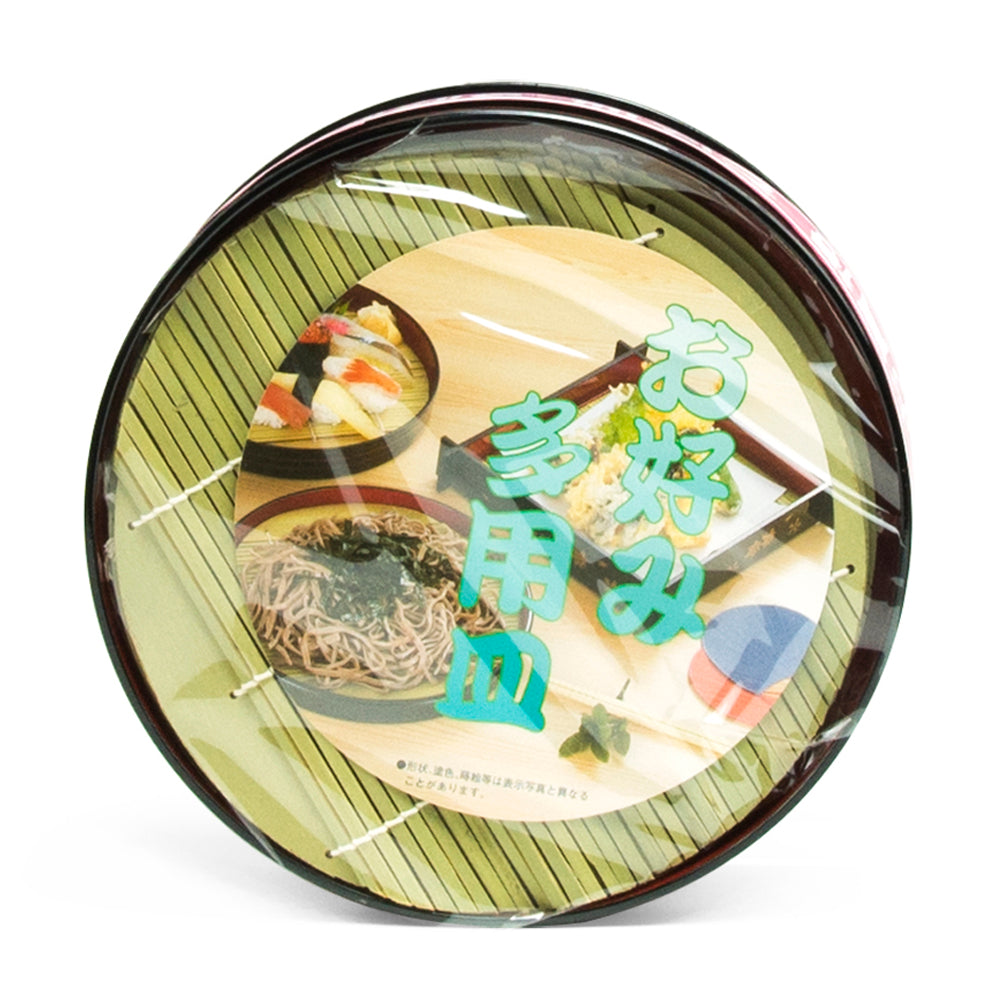 Soba Tray Stackable 3pc Set 9", Black/Red