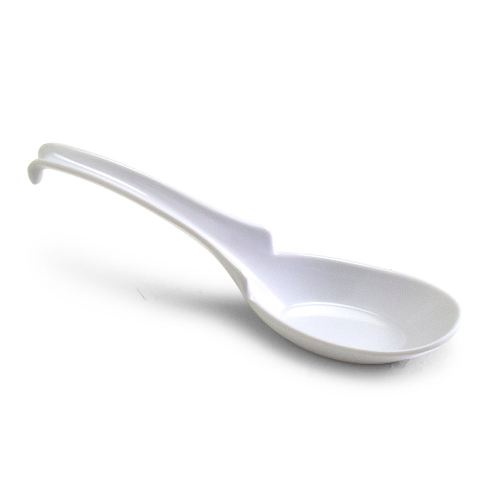 Melamine Soup Spoon 6-1/4", White