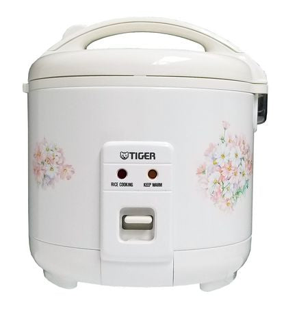 Tiger JNP-0720-FL 4-Cup (Uncooked) Rice Cooker and Warmer, Floral White