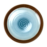 Lacquer Round Platter 13-1/8", Blue/Brown