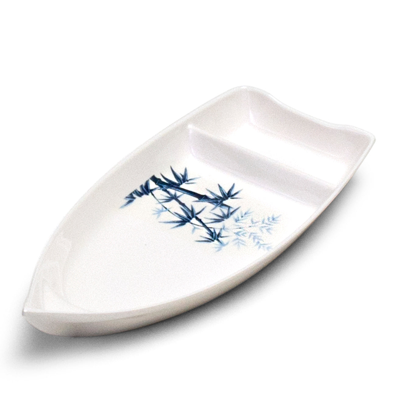 Melamine Sushi Boat 10-1/4", Bamboo