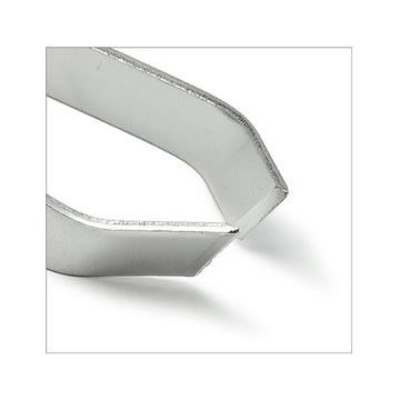 Fish Bone Tweezer Stainless Steel 4.75"L Angle Tip