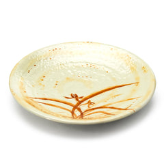 8-1/4" Melamine Round Plate Gold Orchid