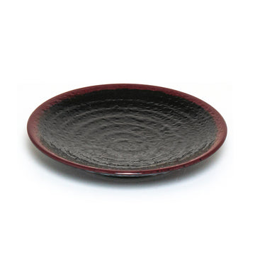 Melamine Round Plate 8-1/4", Tenmoku